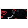 Mouse Pad Gamer Speed Extra Grande Desk Pad Profissional Premium Com Borda Costurada 120x40  - Formas Preto Vermelho