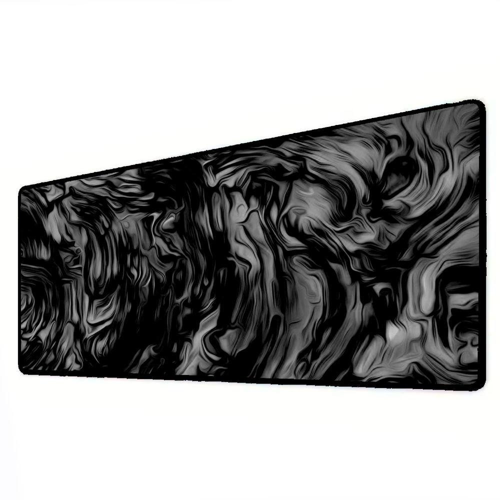 Mouse Pad Gamer Speed Extra Grande Desk Pad Profissional Premium Com Borda Costurada 80x40  - Fumaça