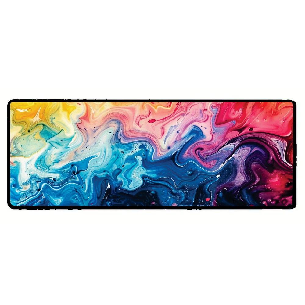 Imagem 2 de 3 do produto Mouse Pad Gamer Speed Extra Grande Desk Pad Profissional Premium Com Borda Costurada 90x40  - Liquid Colors