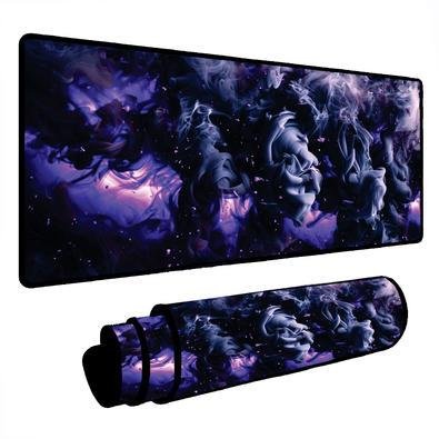 Mouse Pad Gamer Speed Extra Grande Desk Pad Profissional Premium Com Borda Costurada 80x40  - Fume Roxo