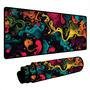 Mouse Pad Gamer Speed Extra Grande Desk Pad Profissional Premium Com Borda Costurada 80x40  - Fumaça Colors