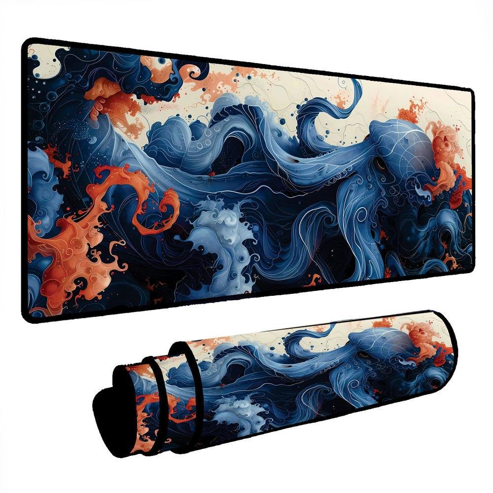 Mouse Pad Gamer Speed Extra Grande Desk Pad Profissional Premium Com Borda Costurada 80x40  - Polvo Colors