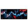 Mouse Pad Gamer Speed Extra Grande Desk Pad Profissional Premium Com Borda Costurada 90x50 - Aurora Azul Vermelho