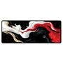 Mouse Pad Gamer Speed Extra Grande Desk Pad Profissional Premium Com Borda Costurada 60x30 - Pintura Branco E Vermelho