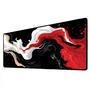 Mouse Pad Gamer Speed Extra Grande Desk Pad Profissional Premium Com Borda Costurada 60x30 - Pintura Branco E Vermelho
