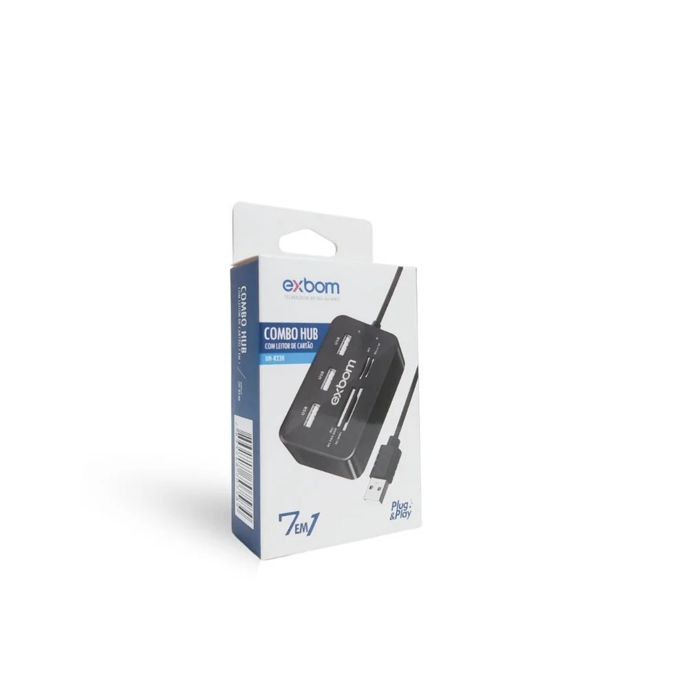 Imagem 2 de 5 do produto Hub 7 Em 1 Usb 2.0 Com Leitor De Cartão Uh-r230
