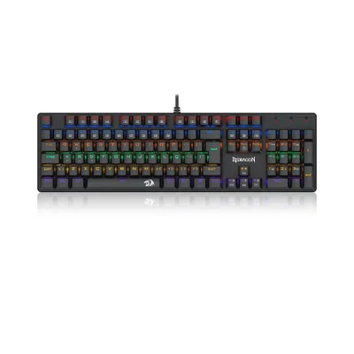 Teclado Mecânico Gamer Redragon Valheim Rainbow R605-r Preto Switch Marrom C/fio Abnt2 Preto