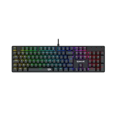Teclado Mecânico Gamer Redragon Sindri Rainbow K671 Switch Marrom C/fio Abnt2 Preto
