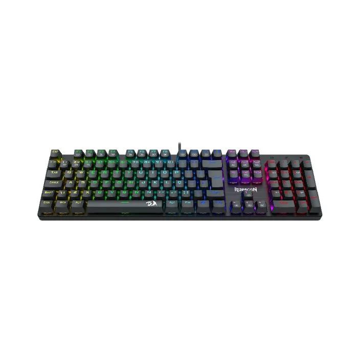 Imagem 2 de 5 do produto Teclado Mecânico Gamer Redragon Sindri Rainbow K671 Switch Marrom C/fio Abnt2 Preto