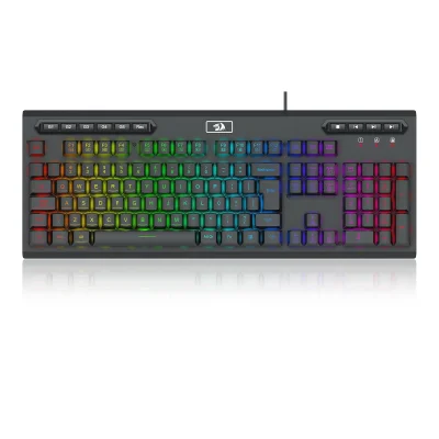 Teclado Gamer Redragon Aditya, RGB, Membrana, Abnt2, Full-size, Preto, K513-RGB Pt
