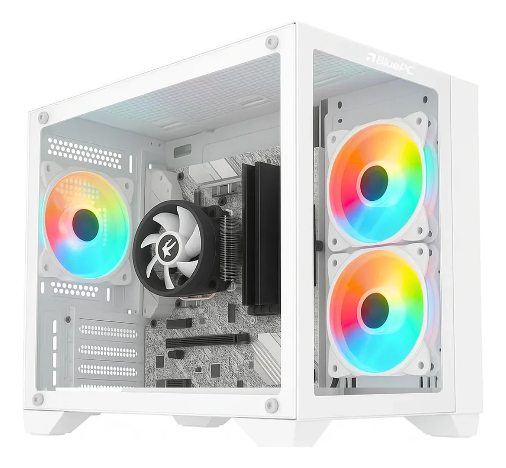 PC Gamer Balão.info Icecube - Amd Ryzen 5 5600gt, 16gb Ddr4, Radeon Vega, SSD 480GB, Fonte 500w, Branco - Pgbp-ic100