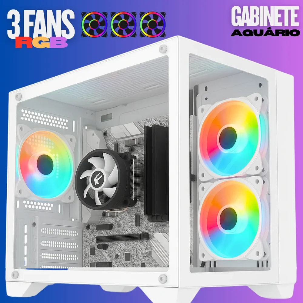 PC Gamer Bluepc Icecube - Amd Ryzen 5 5600gt, 16gb Ddr4, Radeon Vega, SSD 480GB, Fonte 500w, Branco - Pgbp-ic100 - view 2