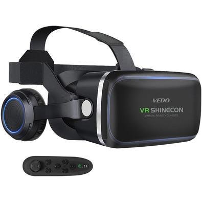 Óculos De Realidade Virtual Com Fone De Ouvido Vr Compatível Com Android E Iphone Com Controle