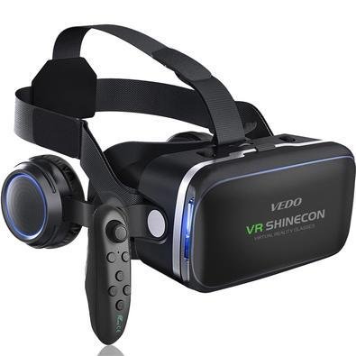 Headset De Realidade Virtual Tecnet, Compatível Com Iphone E Android Vr