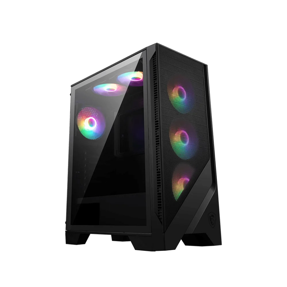 Gabinete Gamer Msi Mag Forge 120a Airflow RGB Mid Tower Usb 3.2 Vidro Temperado - Preto