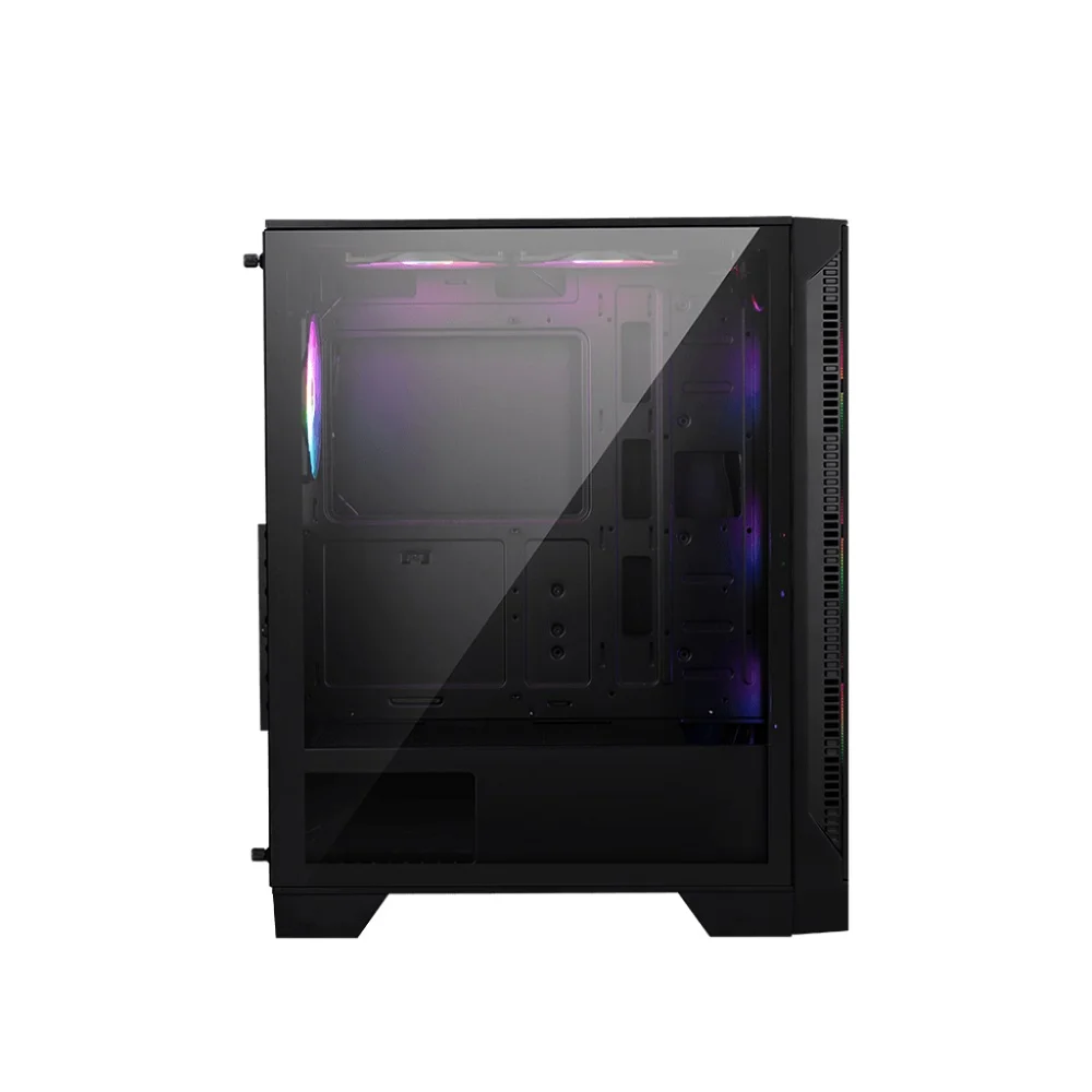 Imagem 2 de 5 do produto Gabinete Gamer Msi Mag Forge 120a Airflow RGB Mid Tower Usb 3.2 Vidro Temperado - Preto