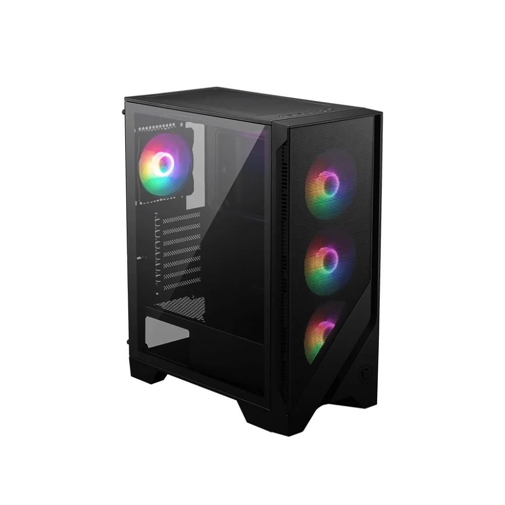 Imagem 5 de 5 do produto Gabinete Gamer Msi Mag Forge 120a Airflow RGB Mid Tower Usb 3.2 Vidro Temperado - Preto
