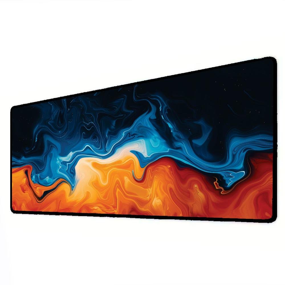 Novo Mouse Pad Gamer Deskpad Speed Extra Grande Borda Costurada Profissional 90x40 - Abstrato Dividido Novo Mouse Pad Gamer Deskpad Speed Extra Grande Borda Costurada Profissional 90x40 - Abstrato Dividido