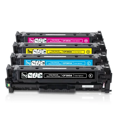 Kit De Cartucho De Toner Compatível Laserjet Pro M476, M476dw, M476nw, Cf380a, 312a Preto + Coloridos