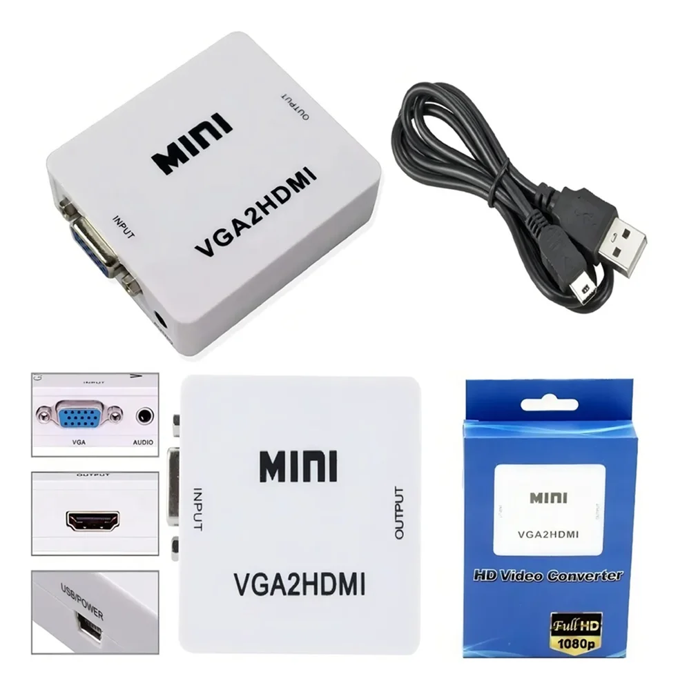 Conversor Hd Vídeo Vga X HDMI Tebera