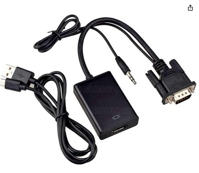 Conversor Vga M X HDMI F Com Audio Tebera