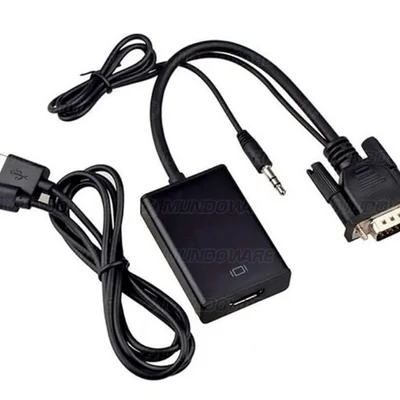 Conversor Vga M X HDMI F Com Audio - Tebera