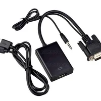 Conversor Vga M X HDMI F Com Audio Tebera 2