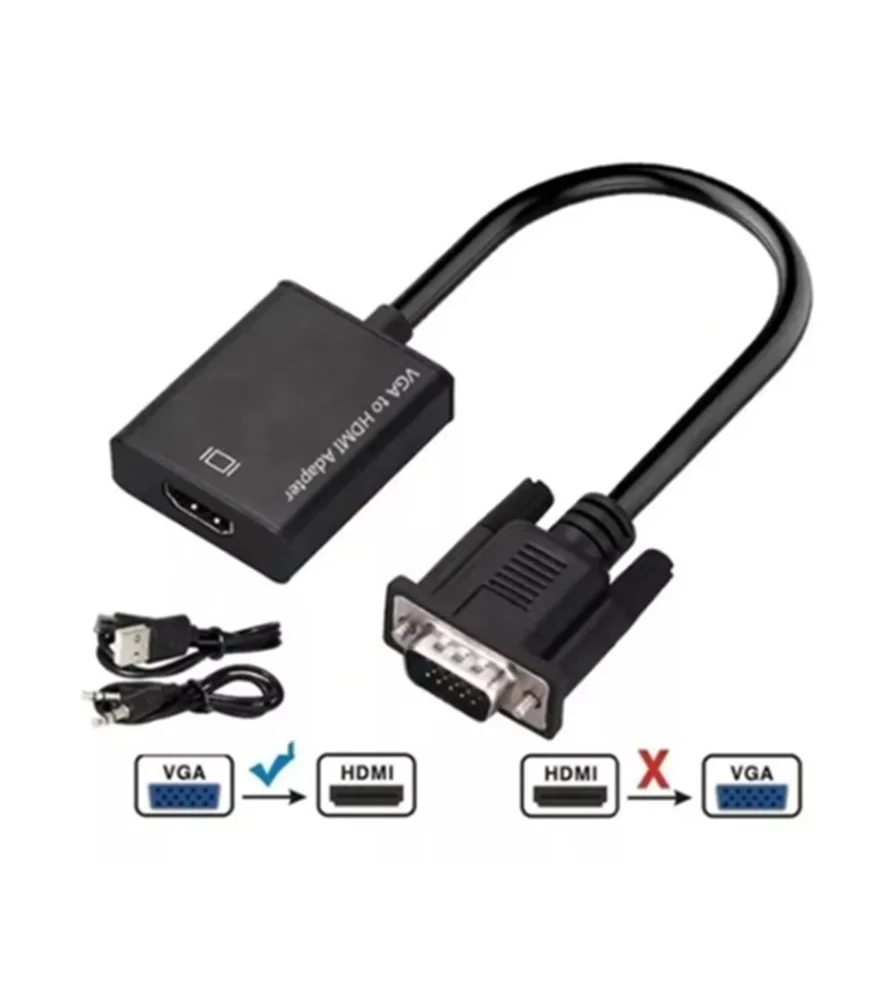 Imagem 4 de 5 do produto Conversor Vga M X HDMI F Com Audio - Tebera