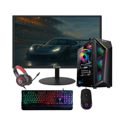 Computador PC Gamer I7 6ª 32g Ram Ddr4 SSD 480GB Gt 730 4gb Monitor 20 - Preto