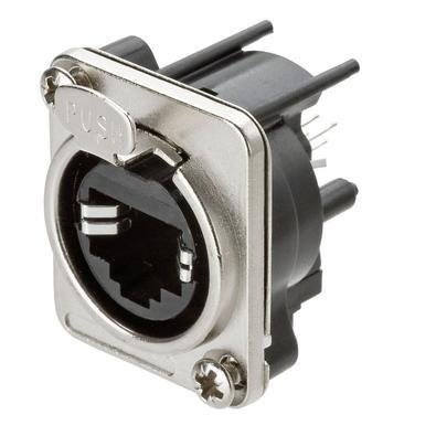 Conector Femea Rj-45 Metalico Para Painel Tebera