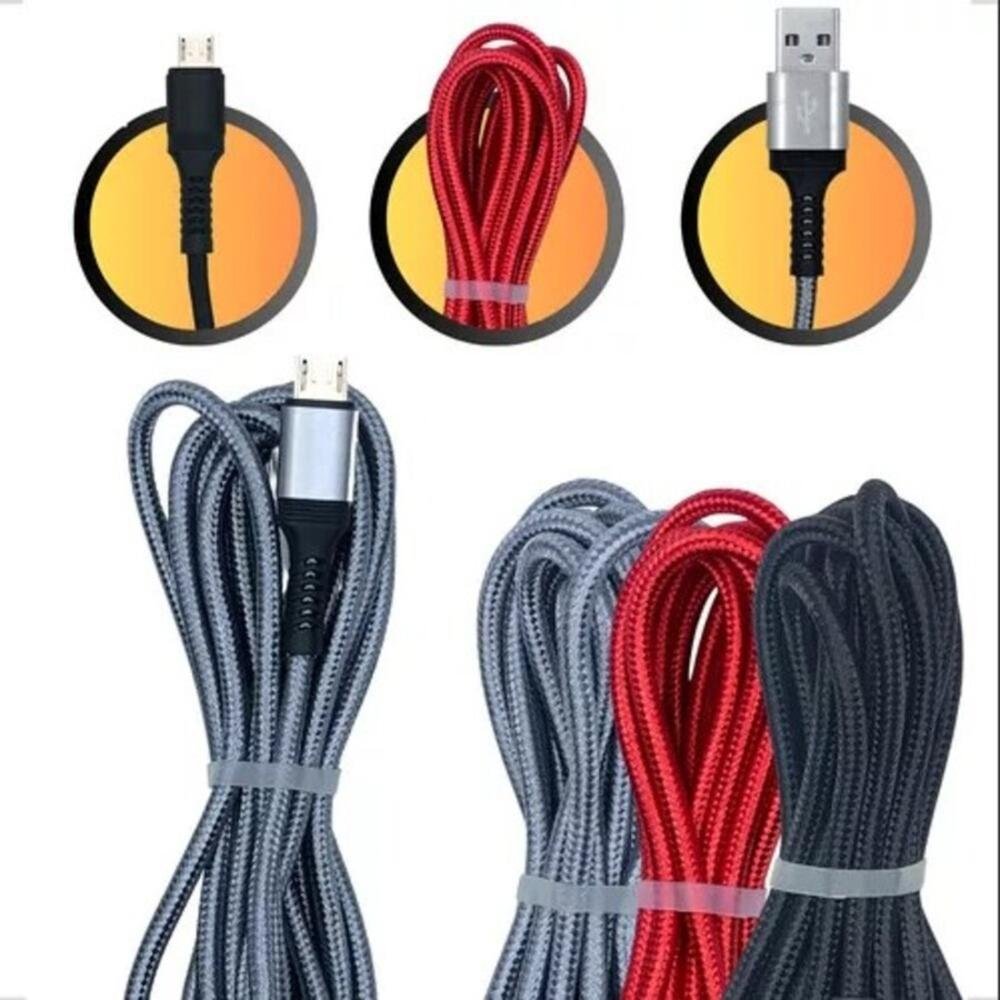 Imagem 3 de 5 do produto Cabo De Dados 1,00mt 2.4a V8/usb Flexivel Ny