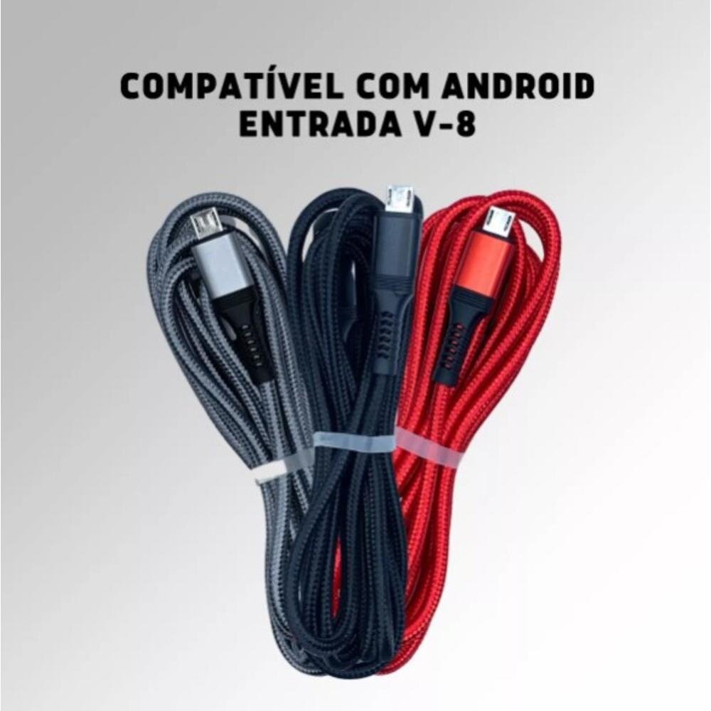Imagem 5 de 5 do produto Cabo De Dados 1,00mt 2.4a V8/usb Flexivel Ny