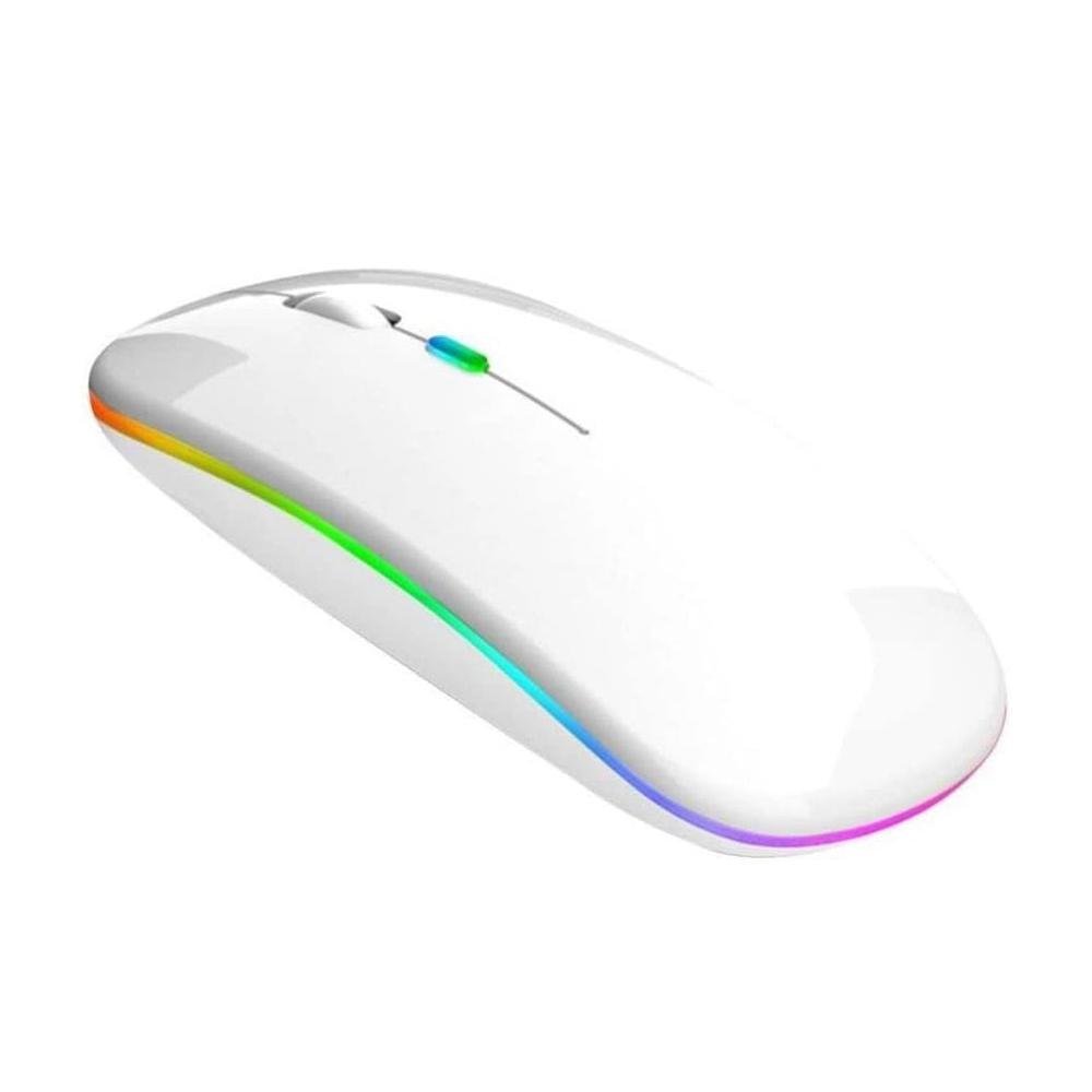 Mouse Bluetooth RGB Bateria Interna Recarregável Longa Duração Braco