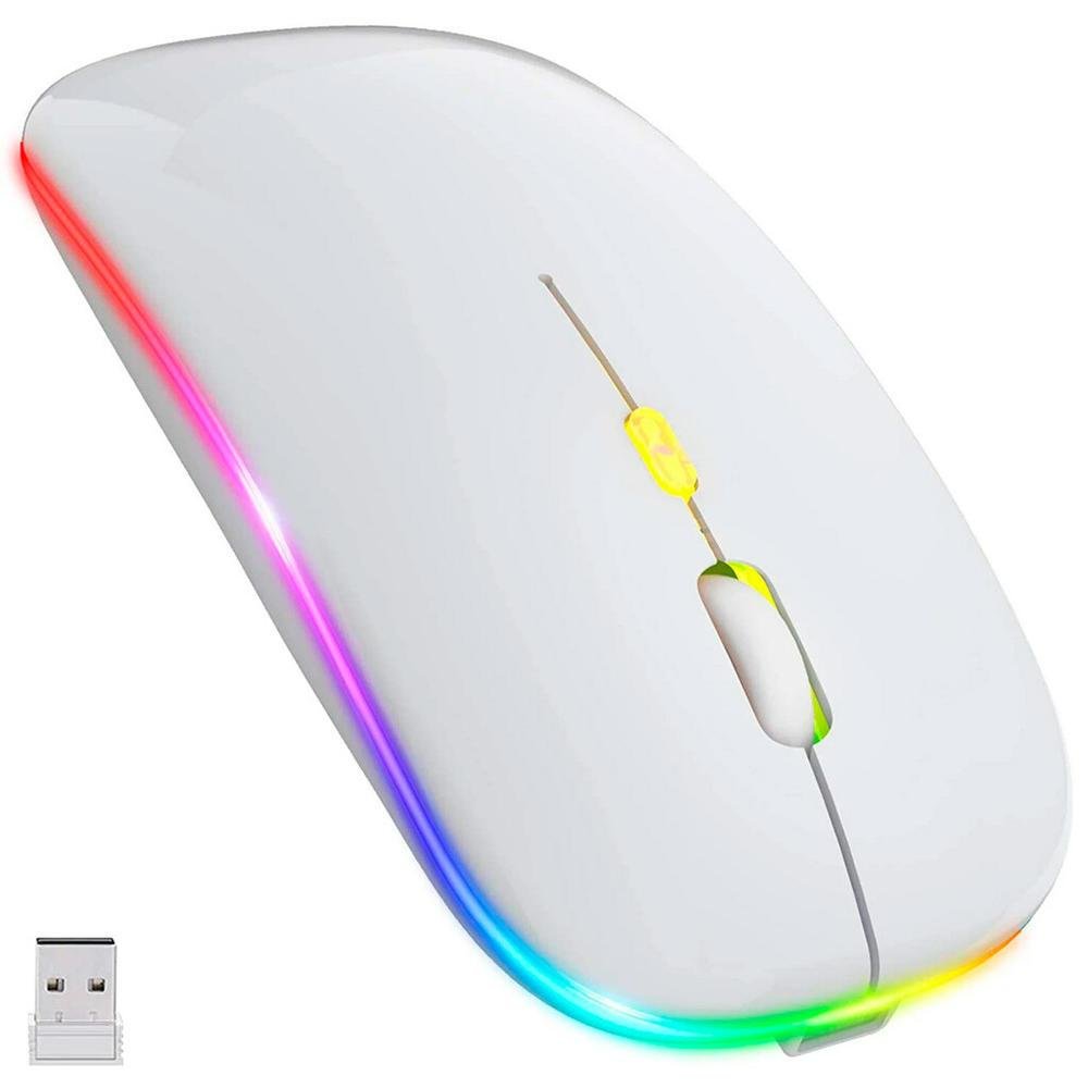 Imagem 2 de 2 do produto Mouse Bluetooth RGB Bateria Interna Recarregável Longa Duração Braco