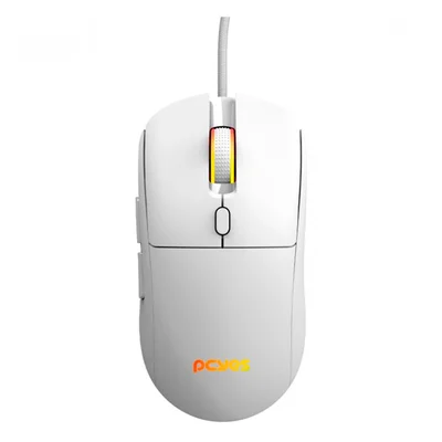 Mouse Gamer PCyes Basaran White Ghost RGB, 12400dpi, 6 Botões