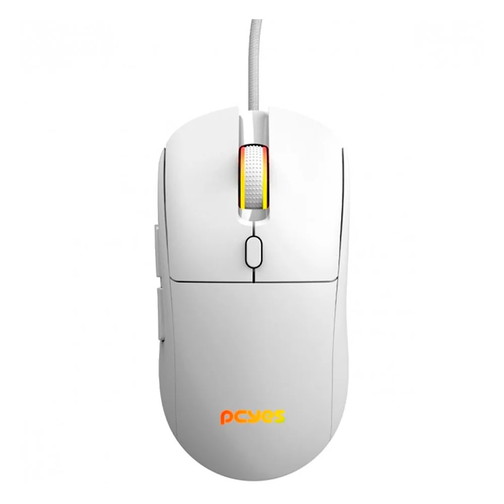 Mouse Gamer PCyes Basaran White Ghost RGB, 12400dpi, 6 Botões Mouse Gamer PCyes Basaran White Ghost RGB, 12400dpi, 6 Botões