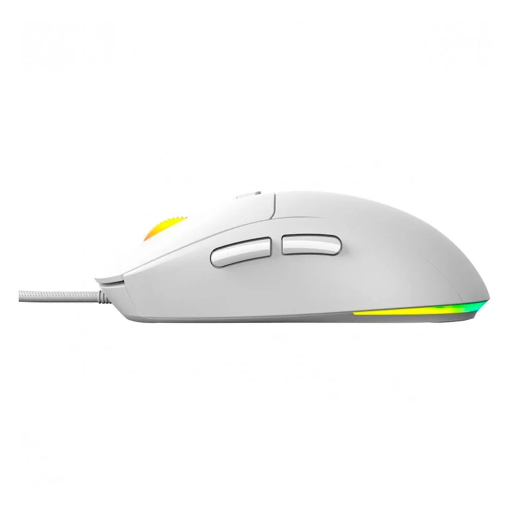 Mouse Gamer PCyes Basaran White Ghost RGB, 12400dpi, 6 Botões Mouse Gamer PCyes Basaran White Ghost RGB, 12400dpi, 6 Botões