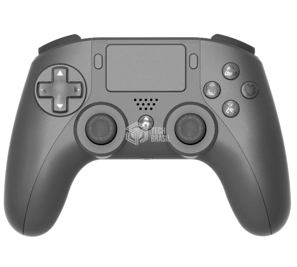 Imagem 3 de 5 do produto Controle Sem Fio Para Playstation 4 E Computador Bluetooth Wireless 2 Teclas Progamáveis Preto