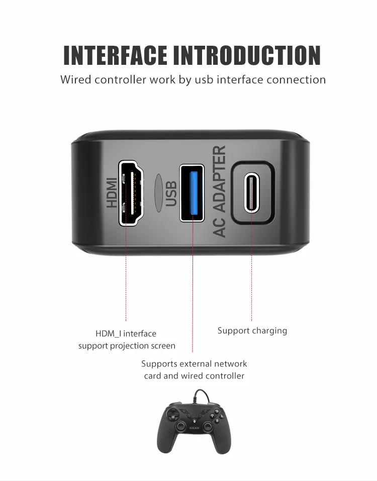 Imagem 4 de 5 do produto Carregador Rapido 15v Para Nintendo Switch Com HDMI Usb3.0 Usb Tipo C - Tomada Br