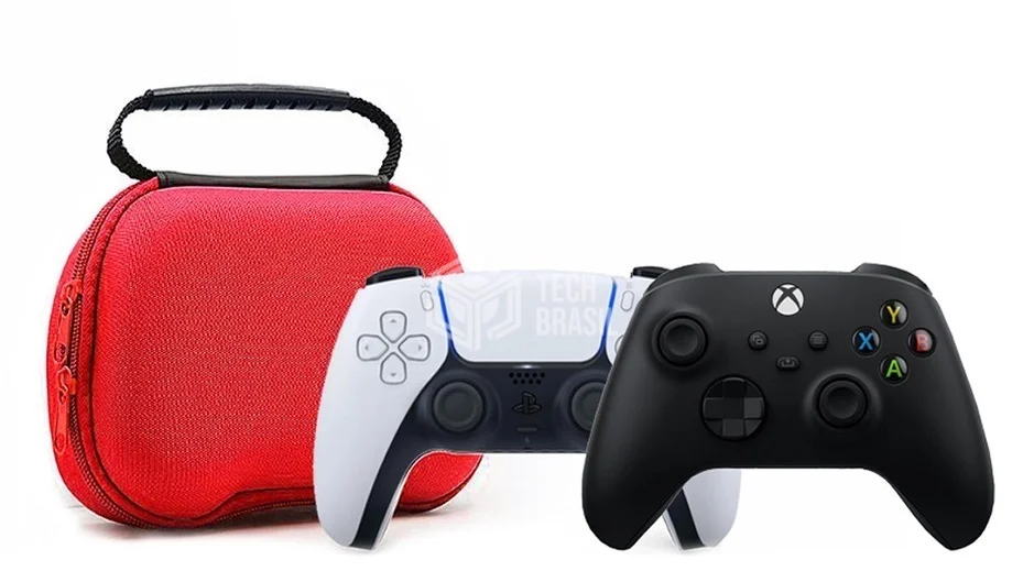 Case Estojo Para Controle Playstation 5 Ps4 Ps3 XBOX 360 One Series Nintendo Switch Vermelho
