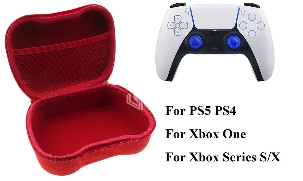 Case Estojo Para Controle Playstation 5 Ps4 Ps3 XBOX 360 One Series Nintendo Switch Vermelho