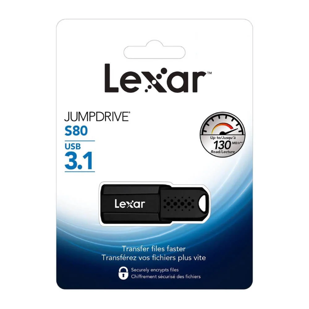 Imagem 2 de 5 do produto Pen Drive Lexar S80 256gb Jumpdrive Usb 3.1 - Ljds080256g-bnbnu