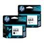Kit Cartucho Hp 664 Preto  F6V29AB + Cartucho Hp 664 Colorido F6V28AB - ORIGINAL