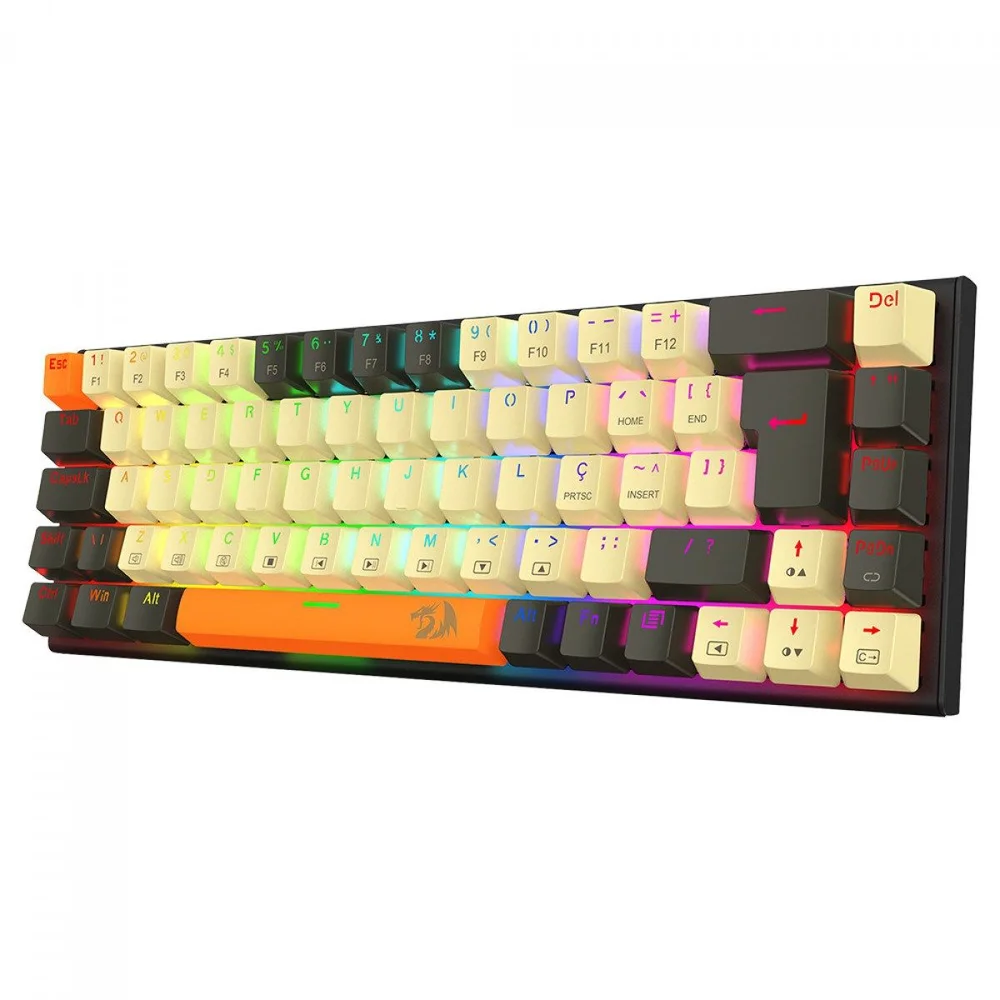 Imagem 5 de 5 do produto Teclado Mecânico Gamer Redragon Ryze RGB Switch Brown Abnt2 K633cgo-RGB (pt-brown)