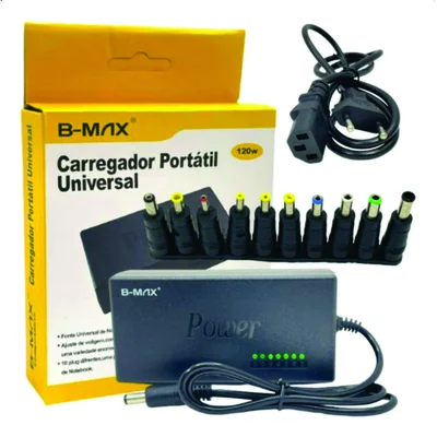 Fonte Universal Para Notebook 8 Conectores: 12/15v/16v/18v/19v