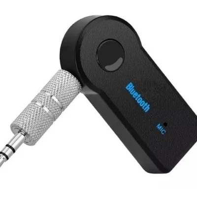 Adaptador P2 Bluetooth Stéreo Com Entrada Auxiliar Áudio
