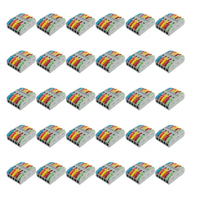 30x Conector Linear 222-425 5 Vias 32a/450v Emenda Rápida