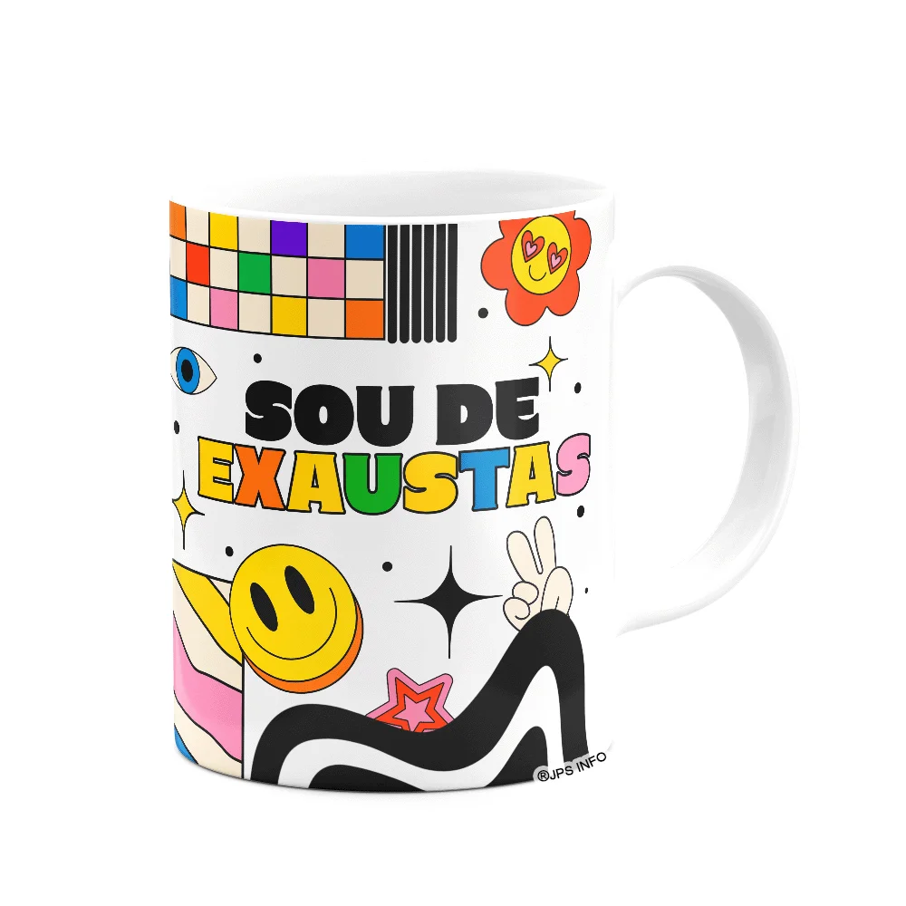 Imagem 3 de 3 do produto Caneca Divertida Vibes - Sou De Exaustas