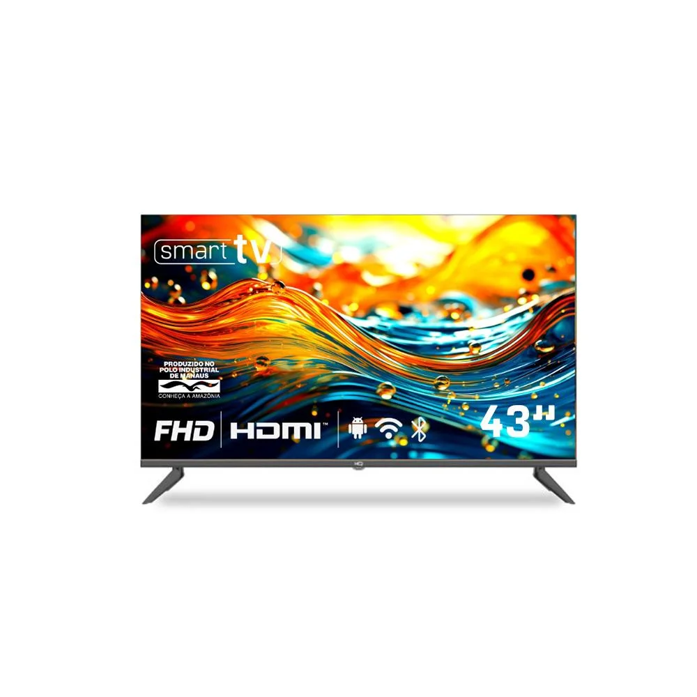 Smart Tv 43 Polegadas Hq Full HD, 3 HDMI, 2 USB, Bluetooth, Wifi, Tela Sem Bordas, Android 12, Design Slim - Hqs43nkhm - view 6