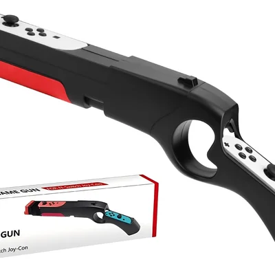 Grip Pistola Rifle Suporte Para Nintendo Switch Joy-con Preta